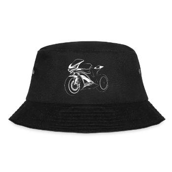 Motorrad Rennen Symbol Illustration Symbol Icon - Bucket Hat - Schwarz - Vorne - Lela (165cm)