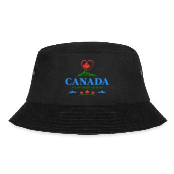Canada Vancouver Montreal Toronto Maple Leaf Mountains - Bucket Hat - black - Front - Lela (165cm)