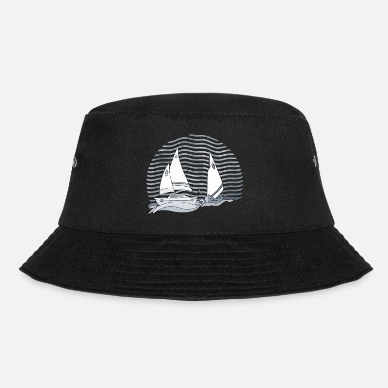Segelboote - Bucket Hat - Schwarz