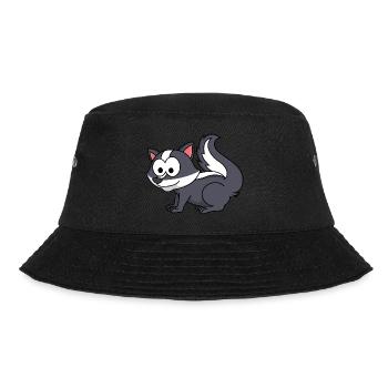 Stinker Comic Tier - Bucket Hat - Schwarz - Vorne - Lela (165cm)