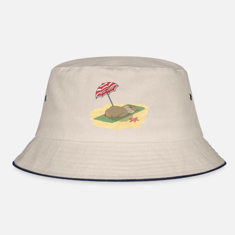 Hamster am Strand Sonnen Bucket Hat