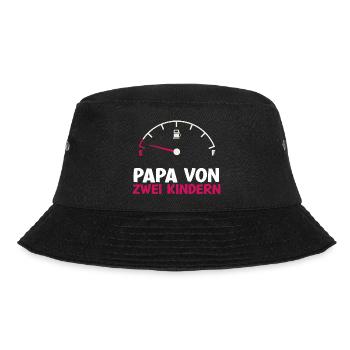 Tank leer Papa von 2 Kindern Vater Vatertag Kind - Bucket Hat - Schwarz - Vorne - Lela (165cm)