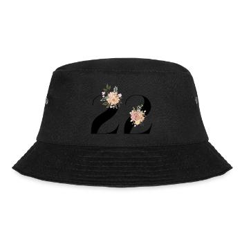 22nd Anniversary Flowers (Gift of 22 years) - Bucket Hat - black - Front - Lela (165cm)