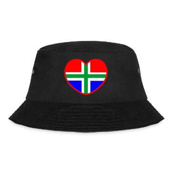 Das wahre Herz von Groningsevlag Groningen - Bucket Hat - Schwarz - Vorne - Lela (165cm)