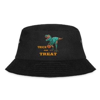 Halloween T-Rex Trick or Treat - Bucket Hat - black - Front - Lela (165cm)