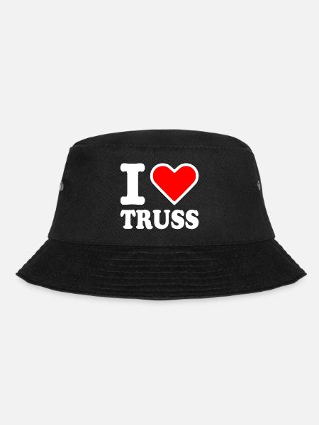 I love truss - Bucket Hat - black