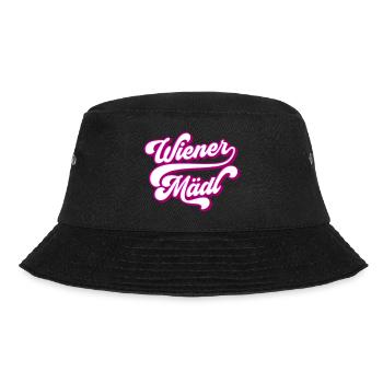 Wiener Mädl | Farben änderbar | - Bucket Hat - Schwarz - Vorne - Lela (165cm)