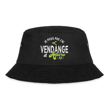 je peux pas j ai vendange Cadeau cool vigneron - Bob - noir - Devant - Lela (165cm)