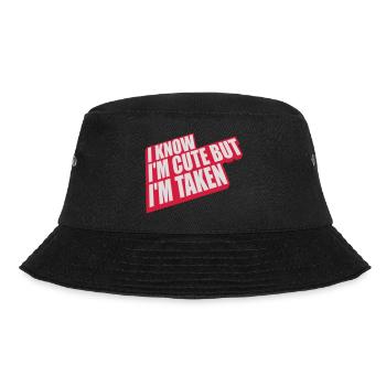 cute but taken Zitat - Bucket Hat - Schwarz - Vorne - Lela (165cm)
