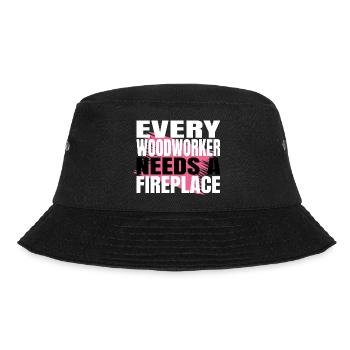 funny craftsmen design carpenter quotes tshirts - Bucket Hat - Schwarz - Vorne - Lela (165cm)