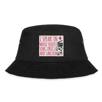 speak lyrics and sarcasm - Bucket Hat - black - Front - Lela (165cm)