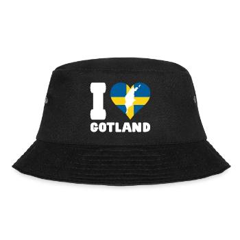I LOVE GOTLAND Sweden - Bucket Hat - black - Front - Lela (165cm)