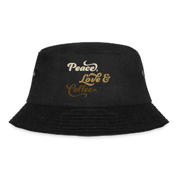 Kaffee - Bucket Hat - Schwarz - Vorne