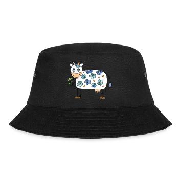 Kuh - Bucket Hat - Schwarz - Vorne - Lela (165cm)