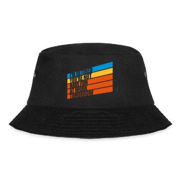 have fun at work - Bucket Hat - Schwarz - Vorne - Lela (165cm)