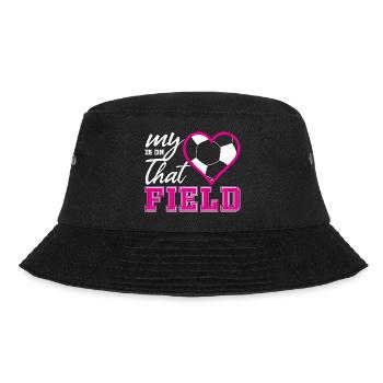 My Hearts Is On That Field Football Sports Lovers - Bucket Hat - black - Front - Lela (165cm)