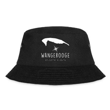 Wangerooge Herzschlag Nordsee Geschenk - Bucket Hat - Schwarz - Vorne - Lela (165cm)