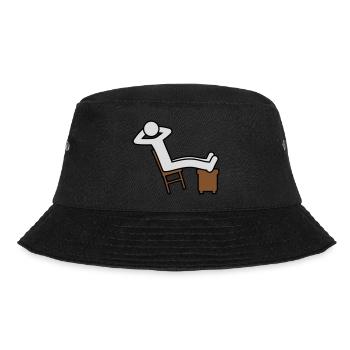 Man rests - Bucket Hat - black - Front - Lela (165cm)