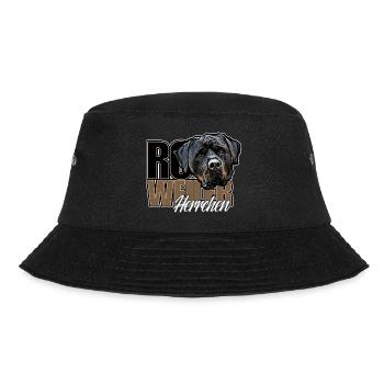 Rottie Herrchen - Bucket Hat - Schwarz - Vorne - Lela (165cm)
