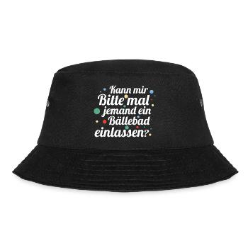 Bällebad - Lustiger Spruch Witzig Fun Statement - Bucket Hat - Schwarz - Vorne - Lela (165cm)