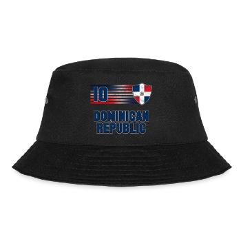 Dominikanische Republik Fußball Mannschaft - Bucket Hat - Schwarz - Vorne - Lela (165cm)
