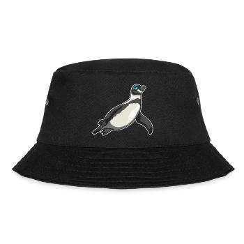 Pinguin Schwimmen Schwimmbrille Sommer - Bucket Hat - Schwarz - Vorne - Lela (165cm)