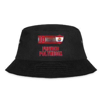 Französisch-Polynesien Fußball Mannschaft - Bucket Hat - Schwarz - Vorne - Lela (165cm)