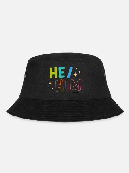 He/ Him - Bucket Hat - Schwarz