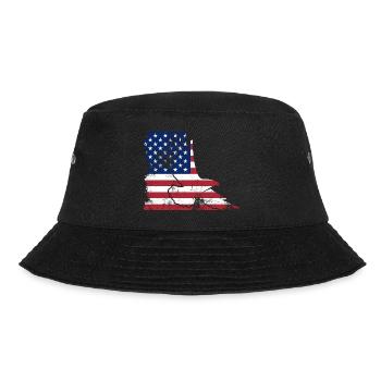Flag USA Eagle - Bucket Hat - black - Front - Lela (165cm)