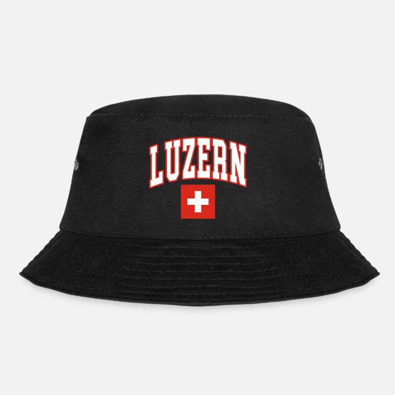 Luzern schweiz flagge - Bucket Hat - Schwarz