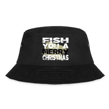 cool dino bedroom fish head dinosaur tshirt - Bucket Hat - Schwarz - Vorne - Lela (165cm)