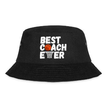 Best basketball coach, gift for coach - Bucket Hat - black - Front - Lela (165cm)