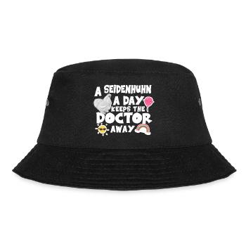 Silk Chicken a Day Silk Chicken Breeder Gift - Bucket Hat - black - Front - Lela (165cm)
