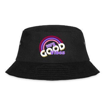 good vibes Regenbogen - Bucket Hat - Schwarz - Vorne - Lela (165cm)