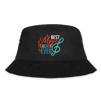Best Music Teacher Ever Education Notes Instrument - Bucket Hat - black - Front - Lela (165cm)