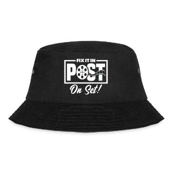 I Fix It In Post On Set Filmmaker - Bucket Hat - Schwarz - Vorne - Lela (165cm)