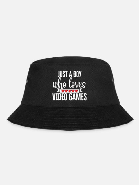 Just a Boy Who Loves Video Games - Bucket Hat - black