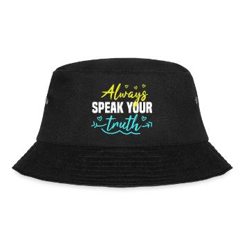 ALWAYS SPEAK YOUR TRUTH - Bucket Hat - black - Front - Lela (165cm)