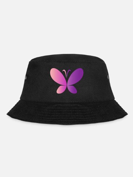 Papillon rose - Bob - noir