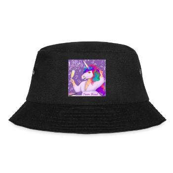 JGA Einhorn Team Braut - Bucket Hat - Schwarz - Vorne - Lela (165cm)