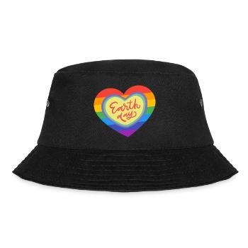 Go Planet It's Your Earth Day Rainbow - Bucket Hat - Schwarz - Vorne - Lela (165cm)