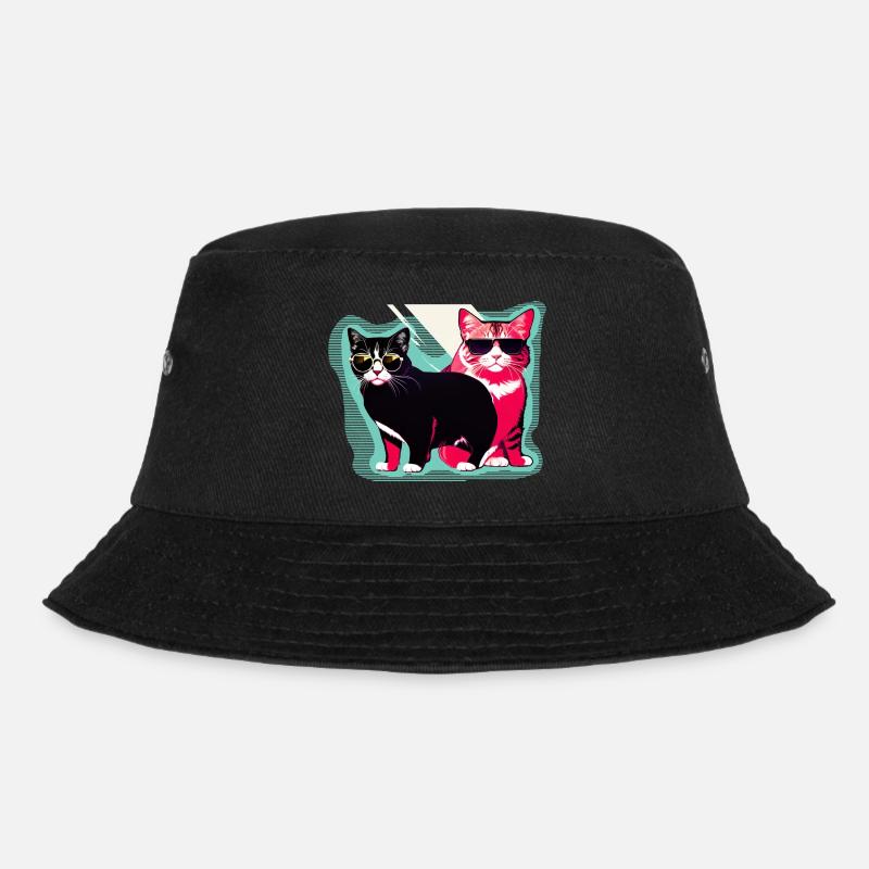 cool cats - Bucket Hat - Schwarz