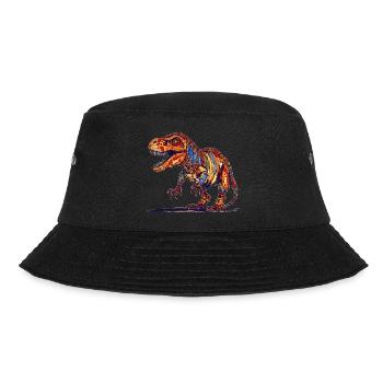 Dino éteint dans des graphismes de pixels colorés - Bob - noir - Devant - Lela (165cm)
