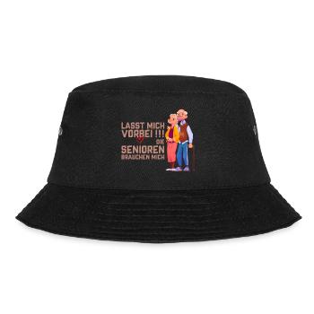 Vorbei Senioren brauchen Pfleger - Bucket Hat - Schwarz - Vorne - Lela (165cm)