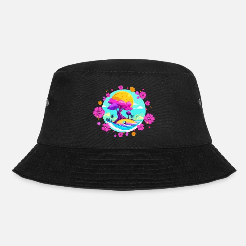 Pink blossom - Bucket Hat - black