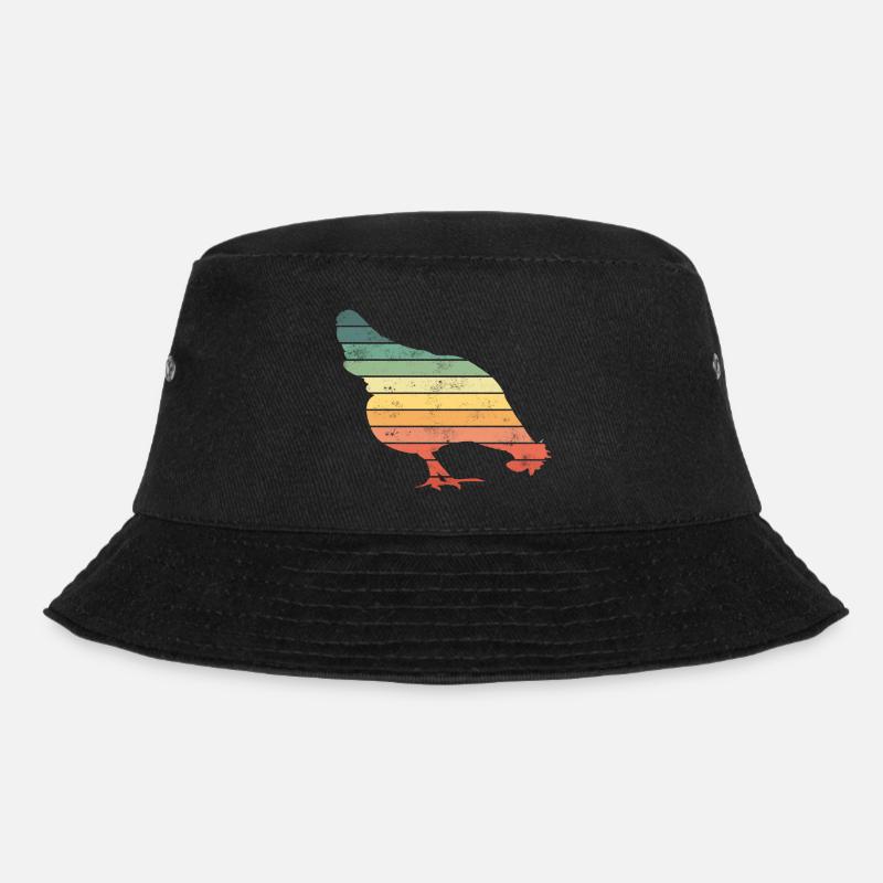 Huhn Hühner - Bucket Hat - Schwarz