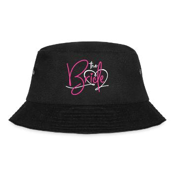 THE BRIDE - HERZ JUNGGESELLINNENABSCHIED JGA BRAUT - Bucket Hat - Schwarz - Vorne - Lela (165cm)