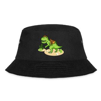 Cowboy T-Rex avec petit chapeau et selle - Bob - noir - Devant - Lela (165cm)