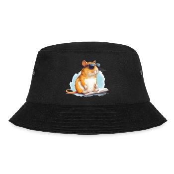 Mel die Rennmaus - Bucket Hat - Schwarz - Vorne - Lela (165cm)