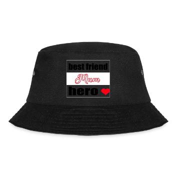 Mum, best friend, hero - Bucket Hat - Schwarz - Vorne - Lela (165cm)